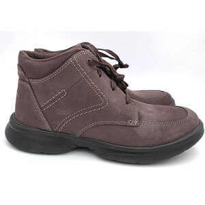 Clarks Men's Bradley Mid Oxford Boot Taupe Suede NEW 9 W Lace Up